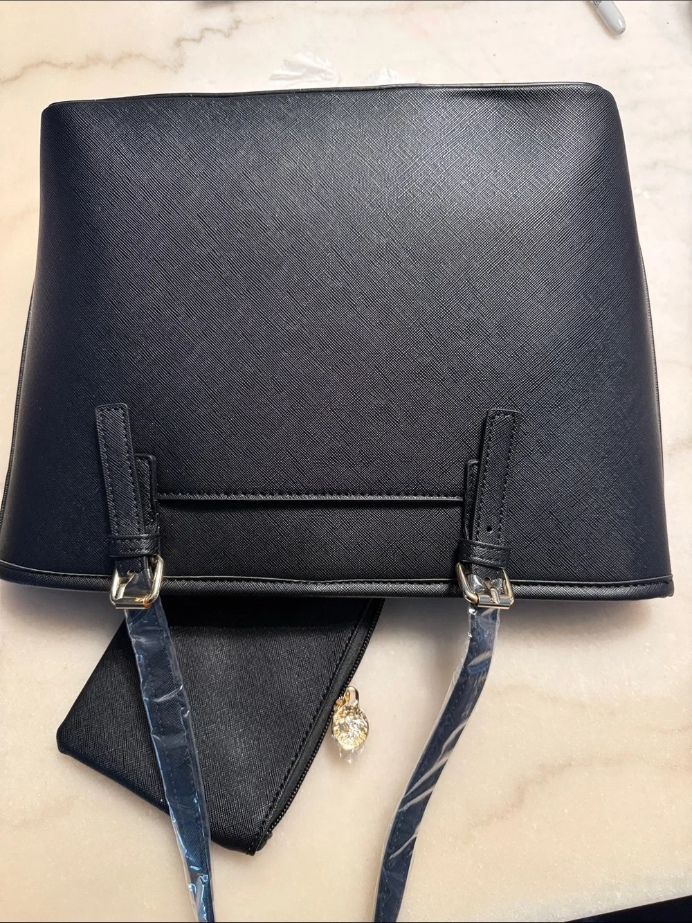 Classic Black Women's Tote Bag with Coin Purse